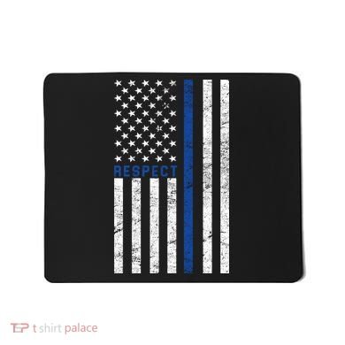 Police American Flag Respect The Blue Mousepad