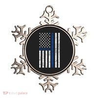 Police American Flag Respect The Blue Ornament thumb 0
