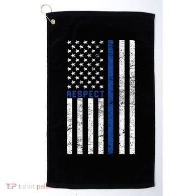 Police American Flag Respect The Blue Golf Towel