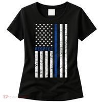 Police American Flag Respect The Blue Women's T-Shirt thumb 0