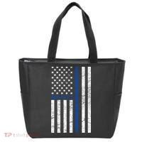 Police American Flag Respect The Blue Tote Bag thumb 0