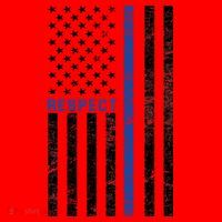 Police American Flag Respect The Blue Santa Hat thumb 1
