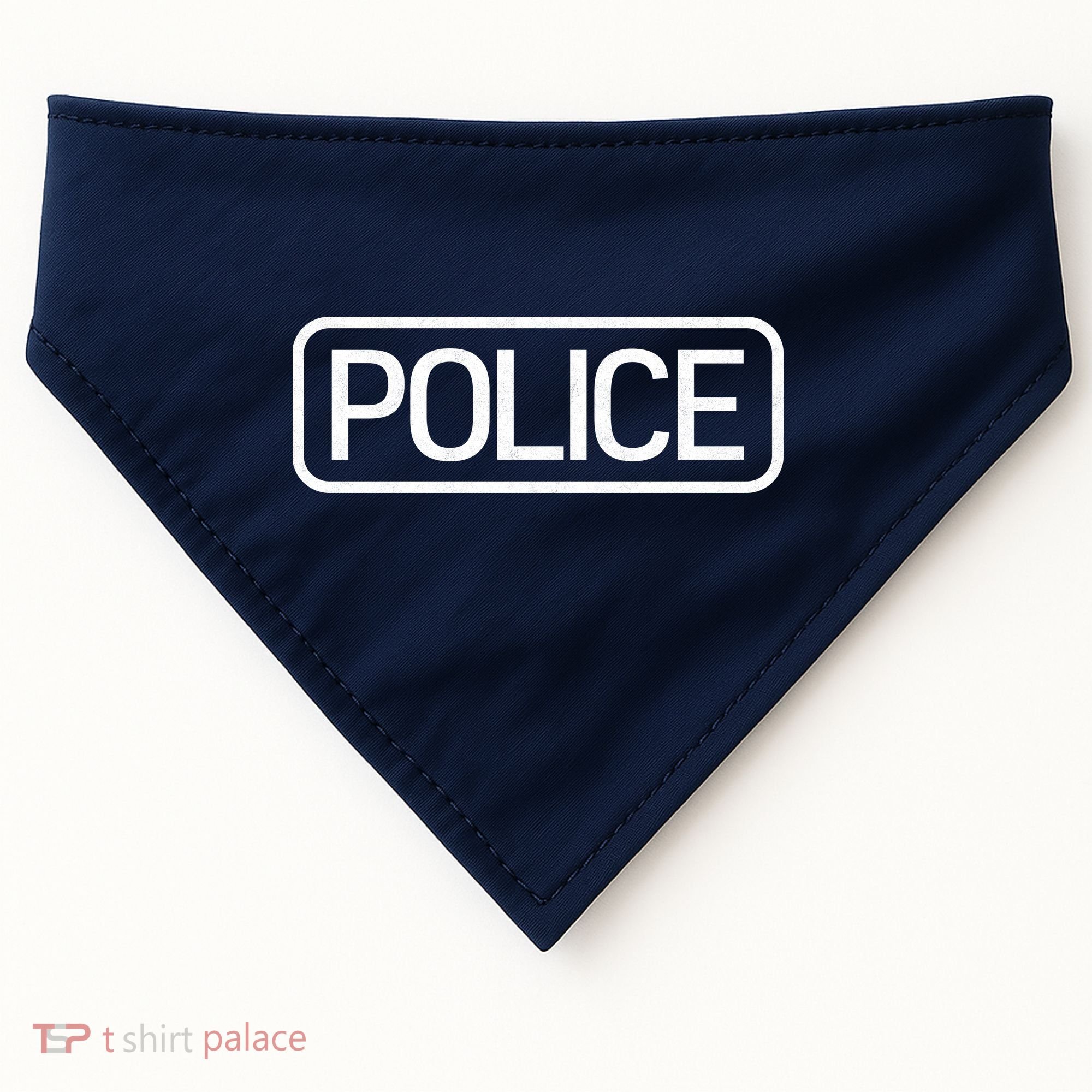 Police Distressed Logo USA-Made Doggie Bandana