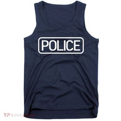 Police Distressed Logo Tank Top