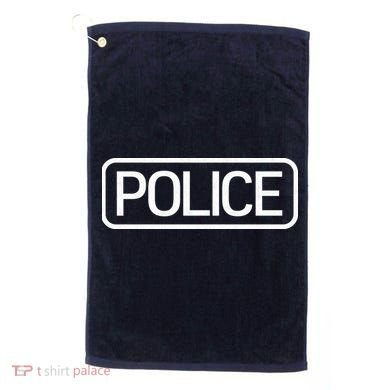 Police Distressed Logo Golf Towel