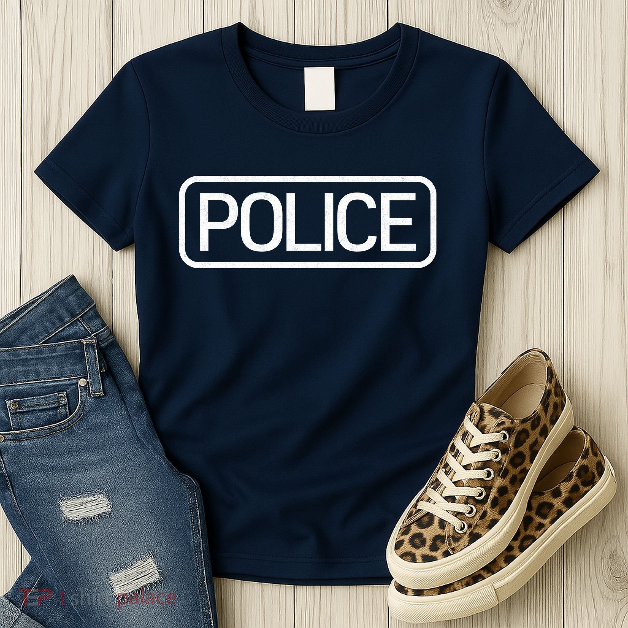 Police Distressed Logo Women's T-Shirt