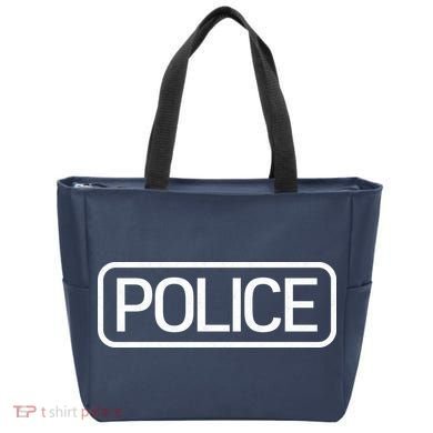 Police Distressed Logo Tote Bag