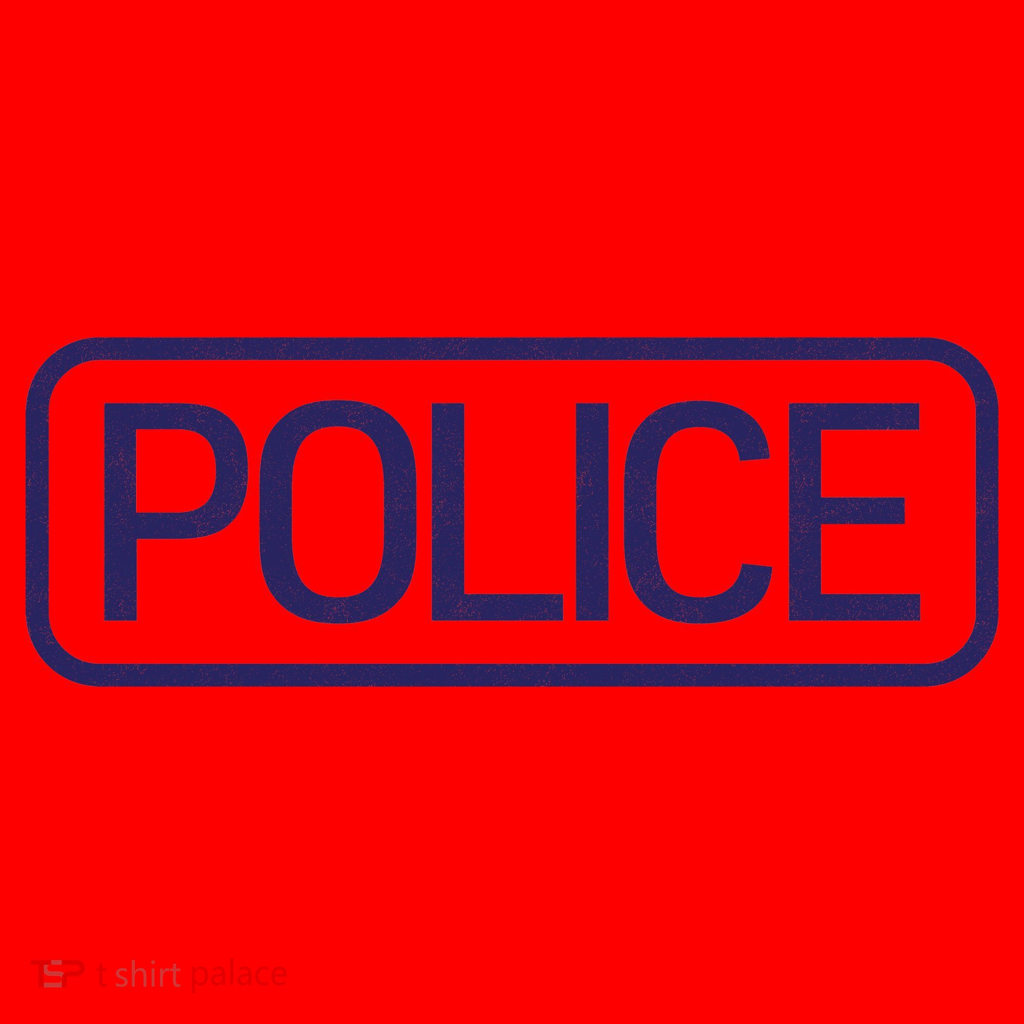 Police Distressed Logo Santa Hat