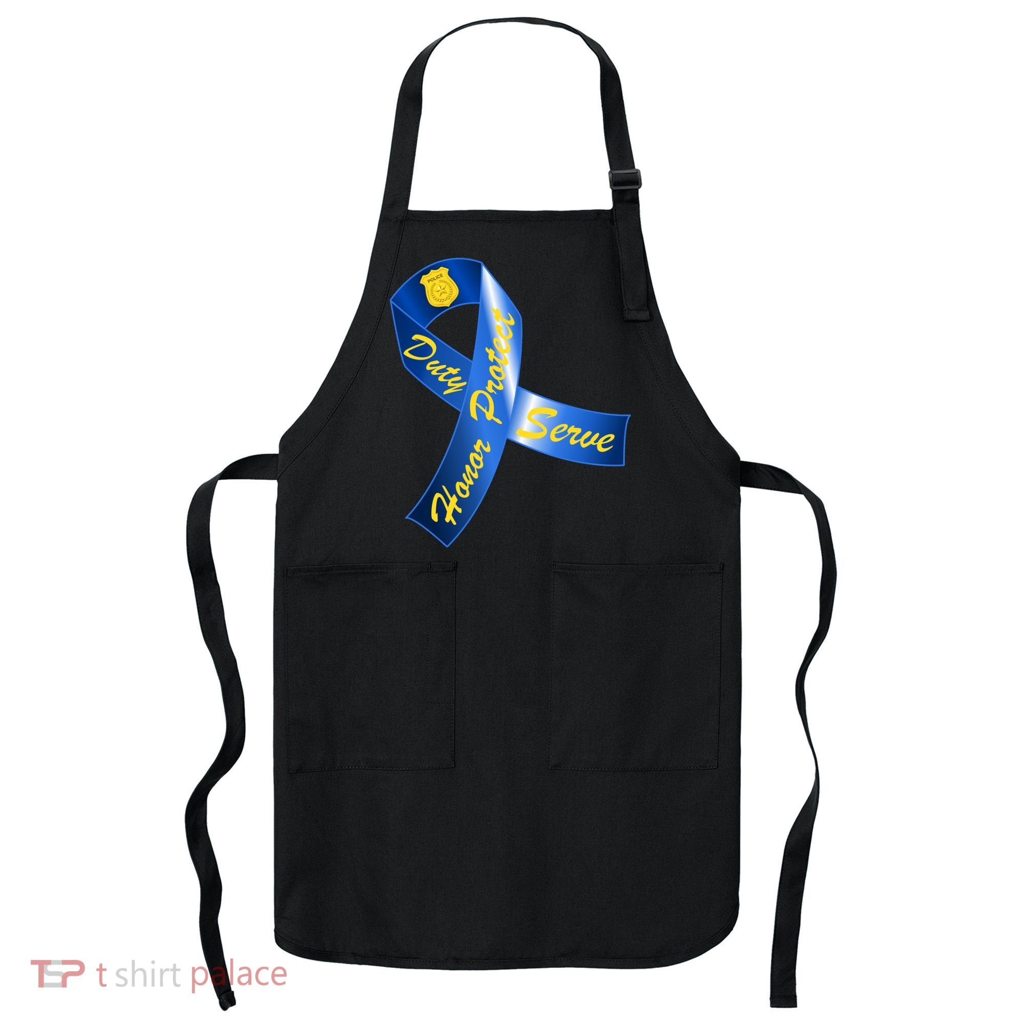 Police Duty Honor Protect Serve Ribbon Apron