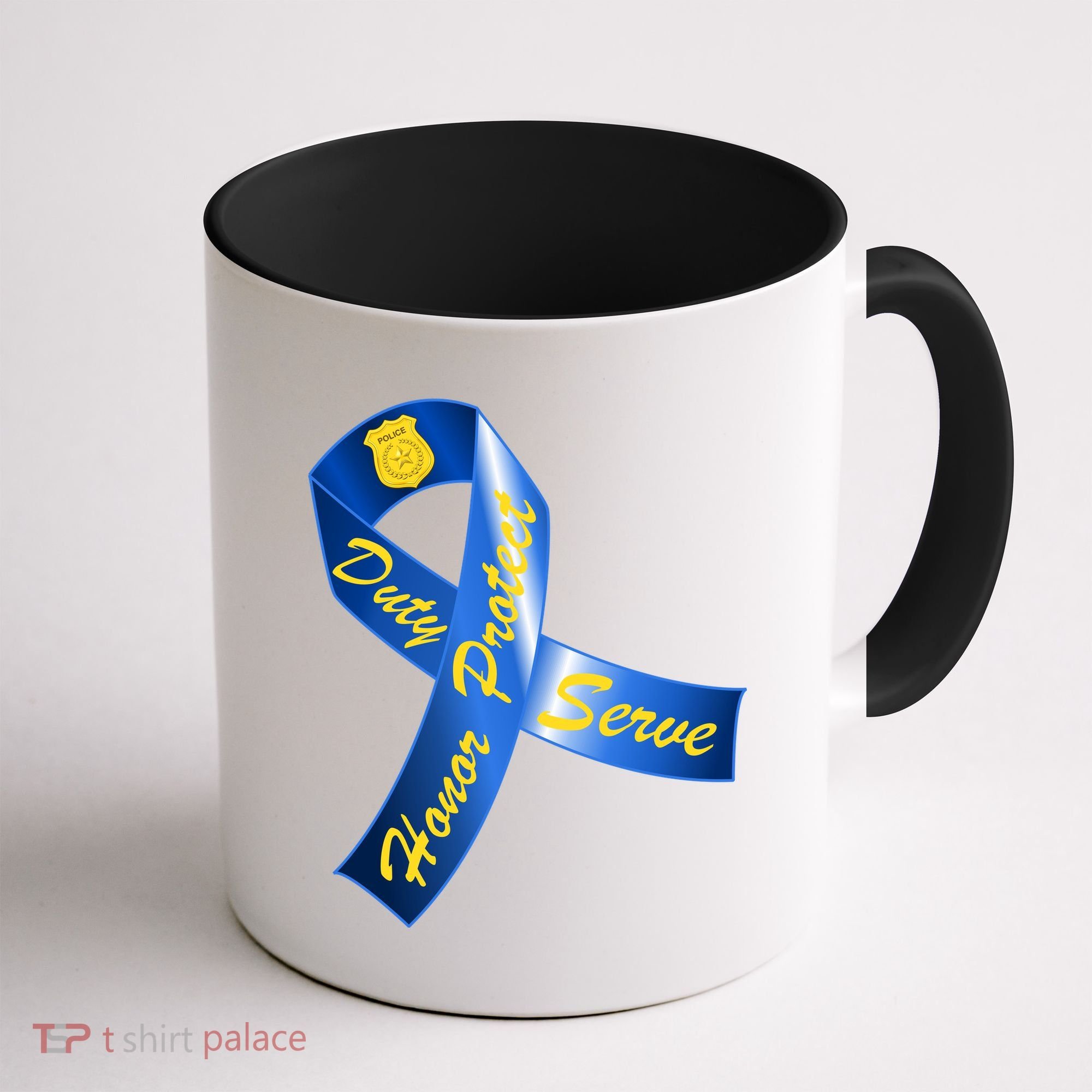 Police Duty Honor Protect Serve Ribbon Coffee Mug