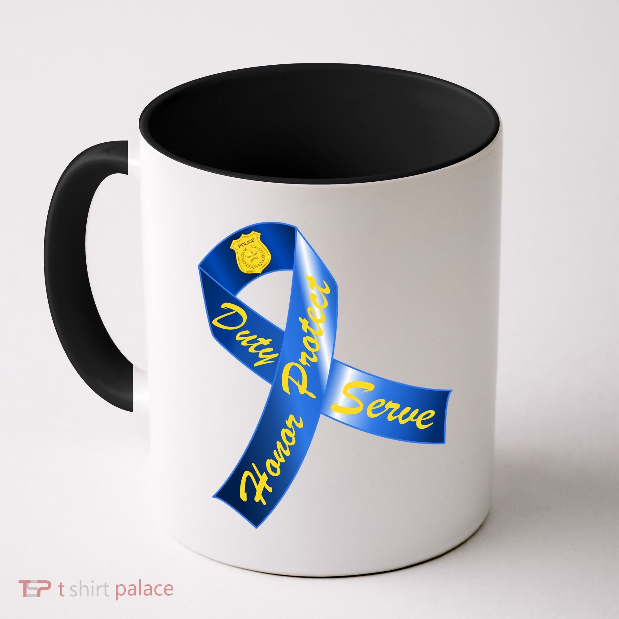 Police Duty Honor Protect Serve Ribbon Coffee Mug