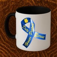 Police Duty Honor Protect Serve Ribbon Coffee Mug thumb 2