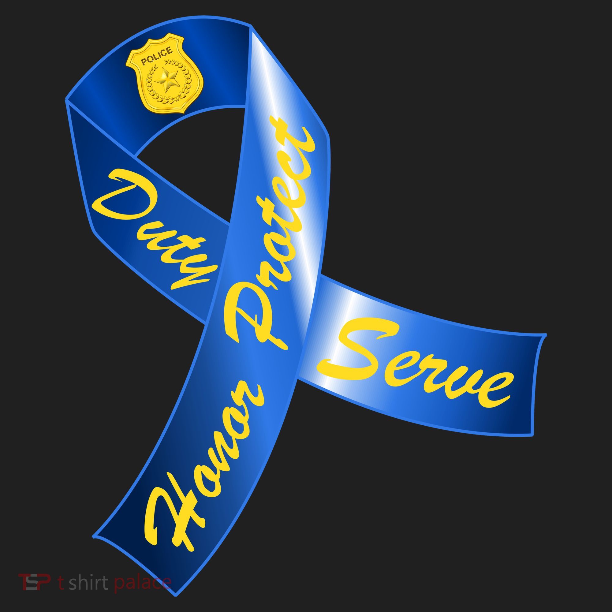 Police Duty Honor Protect Serve Ribbon Beanie