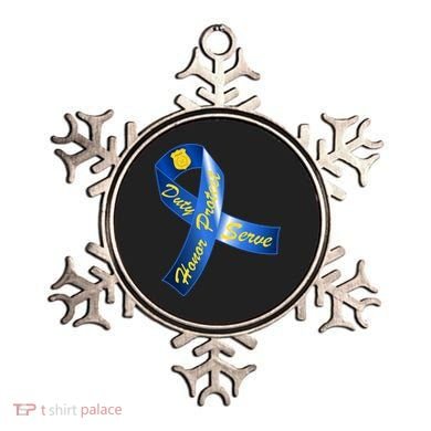 Police Duty Honor Protect Serve Ribbon Ornament