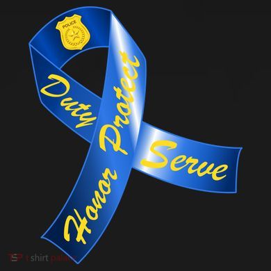Police Duty Honor Protect Serve Ribbon Baby Bodysuit
