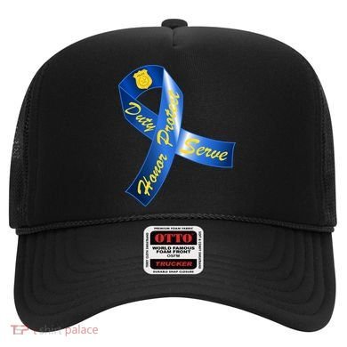 Police Duty Honor Protect Serve Ribbon Hat