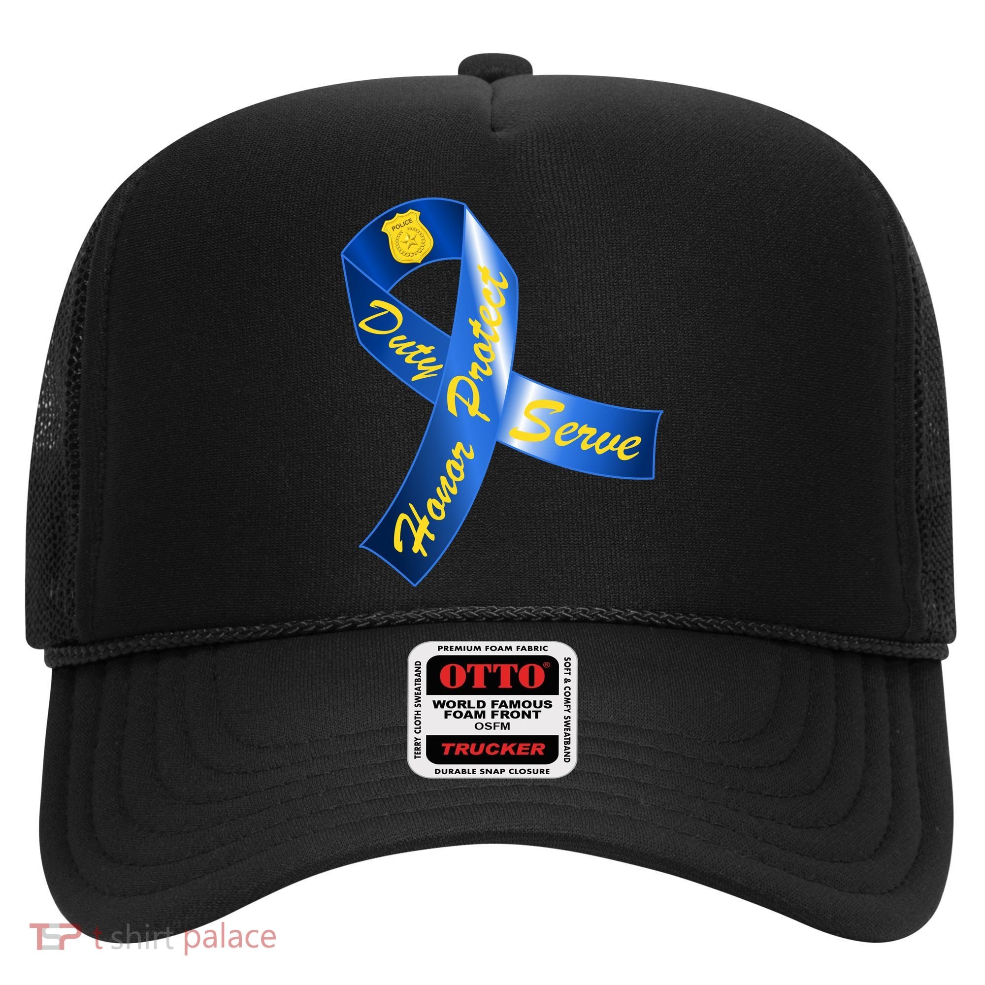 Police Duty Honor Protect Serve Ribbon Hat