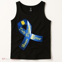 Police Duty Honor Protect Serve Ribbon Tank Top thumb 2