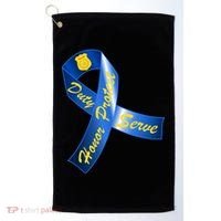Police Duty Honor Protect Serve Ribbon Golf Towel thumb 0