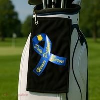 Police Duty Honor Protect Serve Ribbon Golf Towel thumb 2