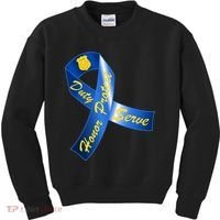 Police Duty Honor Protect Serve Ribbon Kids Sweatshirt thumb 0
