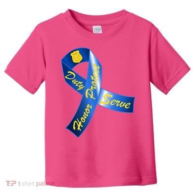 Police Duty Honor Protect Serve Ribbon Toddler T-Shirt