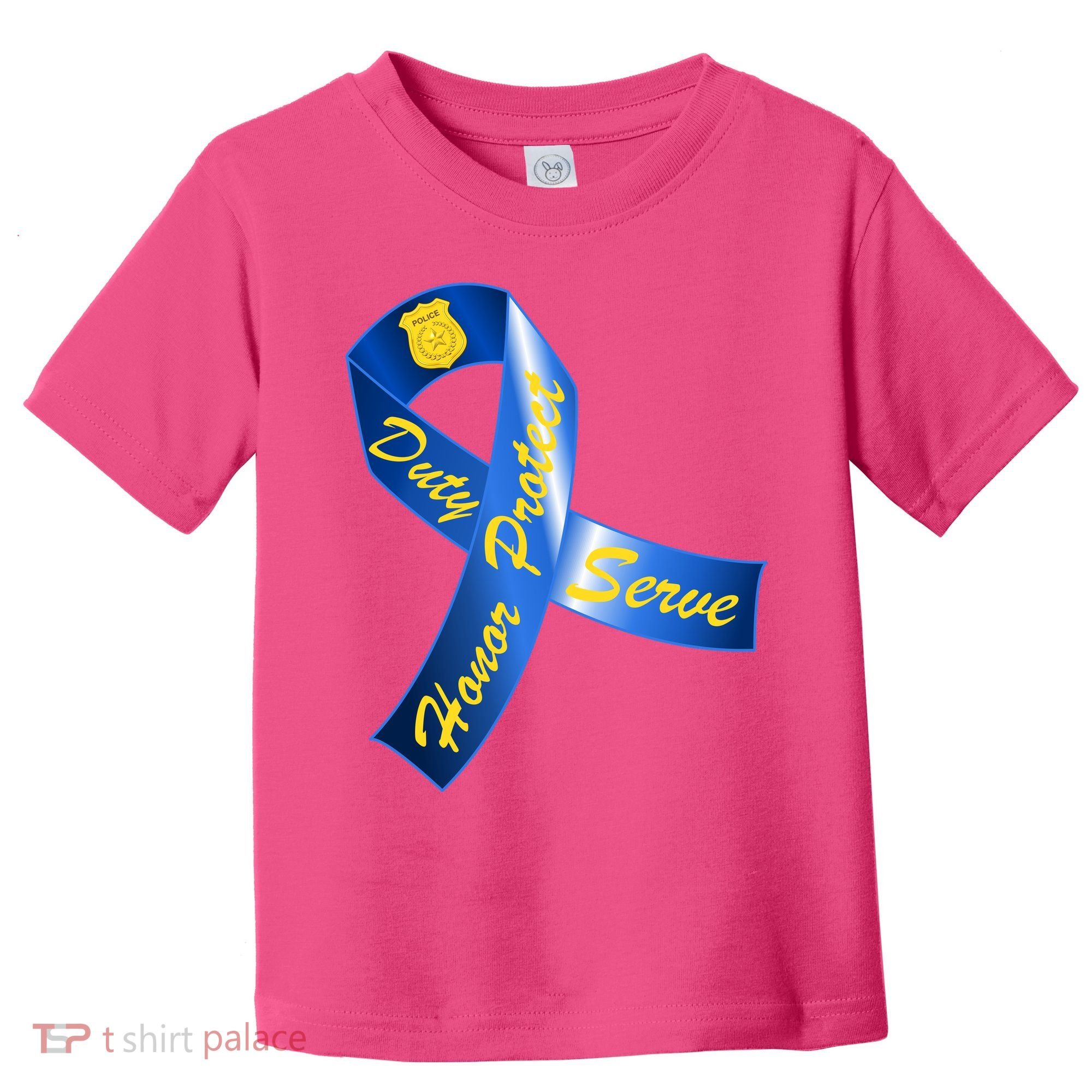 Police Duty Honor Protect Serve Ribbon Toddler T-Shirt