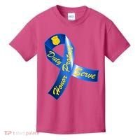 Police Duty Honor Protect Serve Ribbon Kids T-Shirt thumb 0