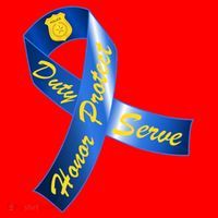 Police Duty Honor Protect Serve Ribbon Santa Hat thumb 1