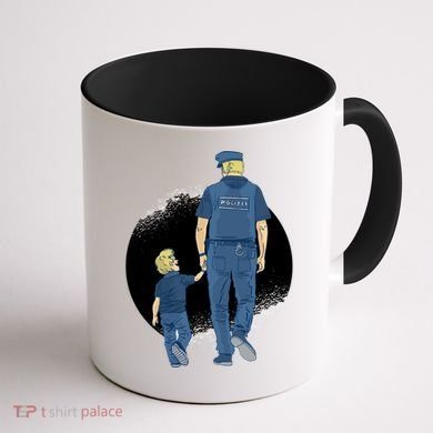 Police Father Coffee Mug back