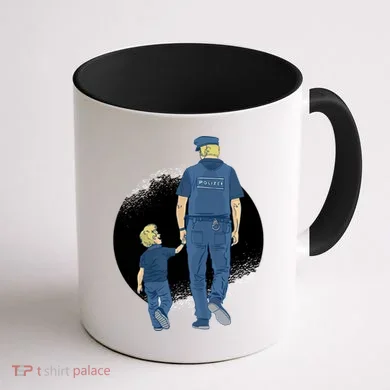 Police Father Coffee Mug back