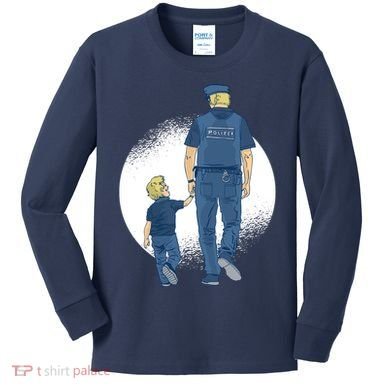 Police Father Kids Long Sleeve Shirt