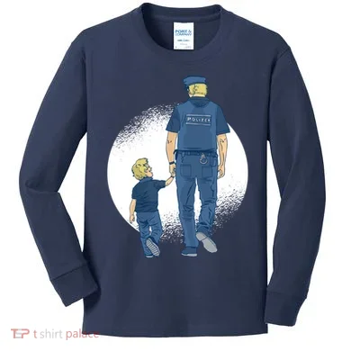 Police Father Kids Long Sleeve Shirt