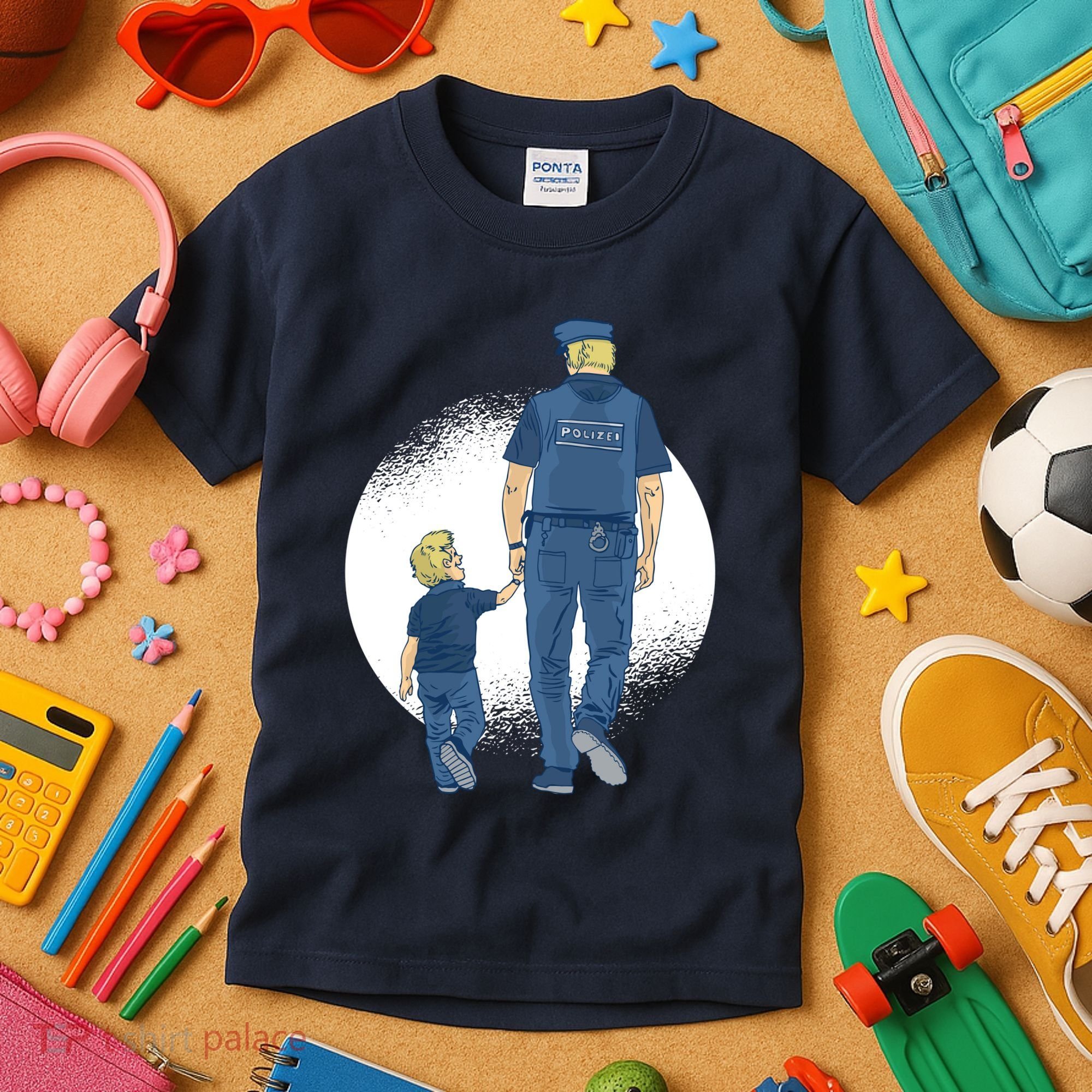 Police Father Kids T-Shirt