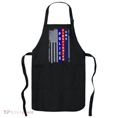 Police Firefighter EMS American Flag Apron