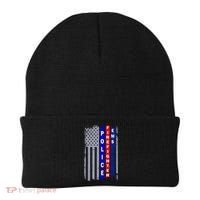 Police Firefighter EMS American Flag Beanie thumb 0