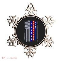 Police Firefighter EMS American Flag Ornament thumb 0