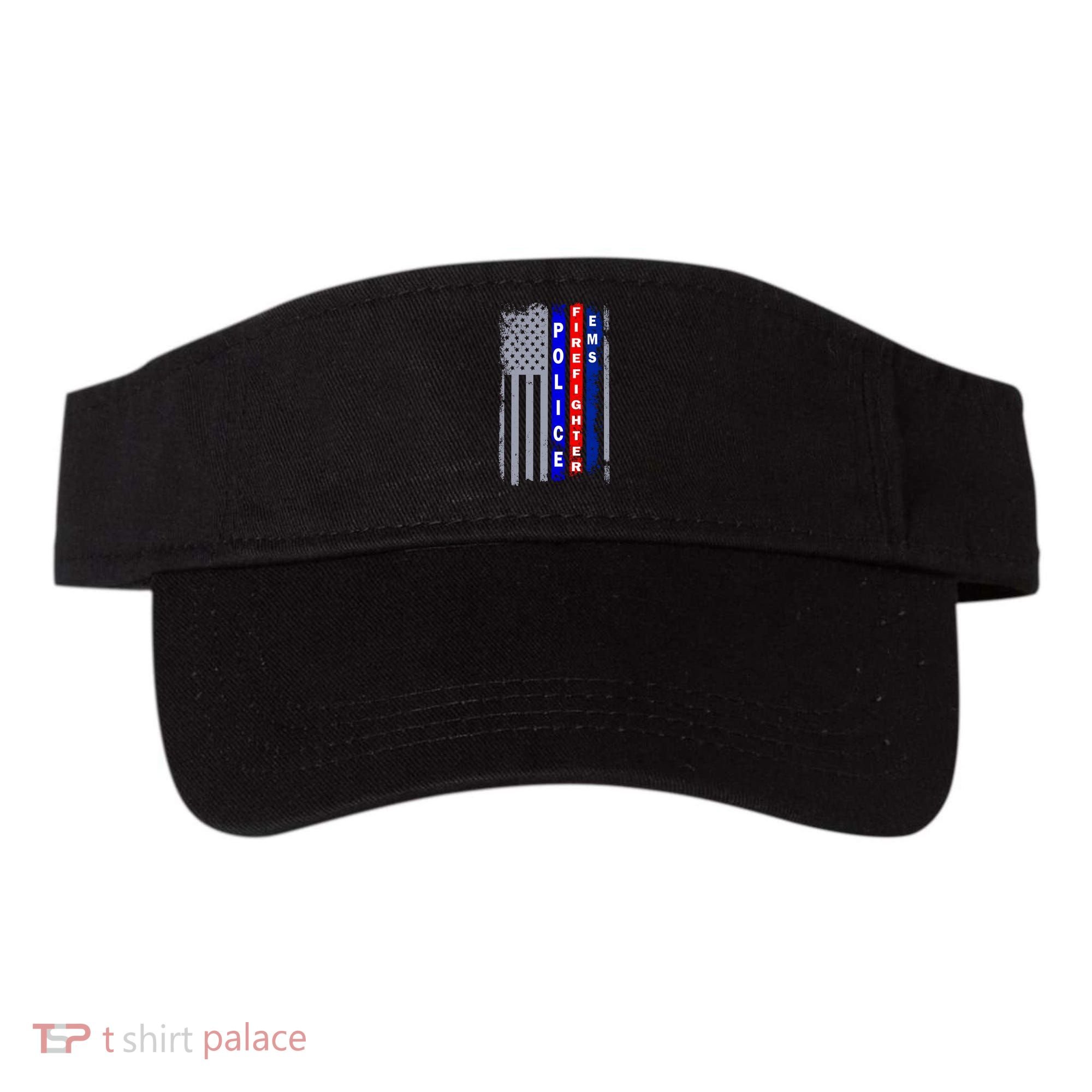 Police Firefighter EMS American Flag Visor