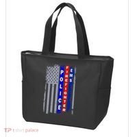 Police Firefighter EMS American Flag Tote Bag thumb 3