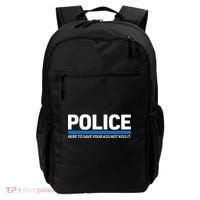 Police Here to Save Lives Backpack thumb 0