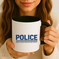 Police Here to Save Lives Coffee Mug thumb 3