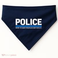 Police Here to Save Lives USA-Made Doggie Bandana thumb 0