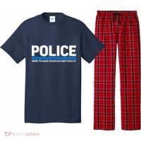 Police Here to Save Lives Pajama Set thumb 0