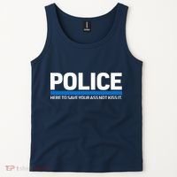 Police Here to Save Lives Tank Top thumb 2