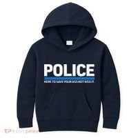 Police Here to Save Lives Kids Hoodie thumb 0