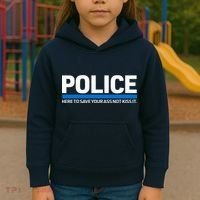 Police Here to Save Lives Kids Hoodie thumb 3