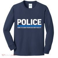 Police Here to Save Lives Kids Long Sleeve Shirt thumb 0