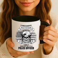 Police Officer Earned It Sweat Blood Tears Coffee Mug thumb 3