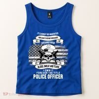 Police Officer Earned It Sweat Blood Tears Tank Top thumb 2