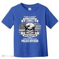 Police Officer Earned It Sweat Blood Tears Toddler T-Shirt thumb 0